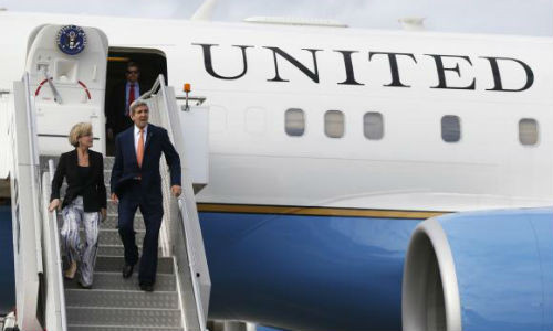 Ngoại trưởng Mỹ John Kerry và Ngoại trưởng Australia Julie Bishop tại Sydney.