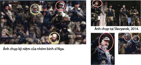 Các binh sĩ trong đội trinh sát của quân đội Nga xuất hiện ở thành phố Slavyansk năm 2014. Các binh sĩ trong đội trinh sát của quân đội Nga xuất hiện ở thành phố Slavyansk năm 2014.