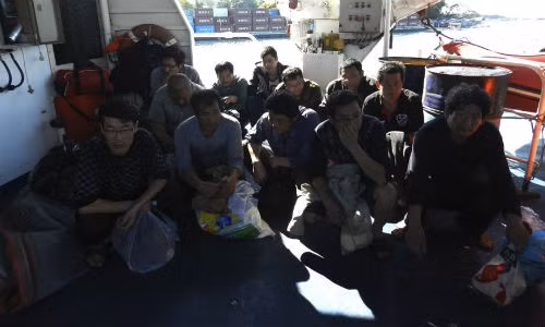 Ngư dân Trung Quốc bị bắt giữ ở biển Sulu.