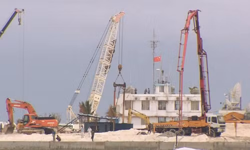 Trung Quốc biến Gạc Ma thành công trường xây dựng khổng lồ.