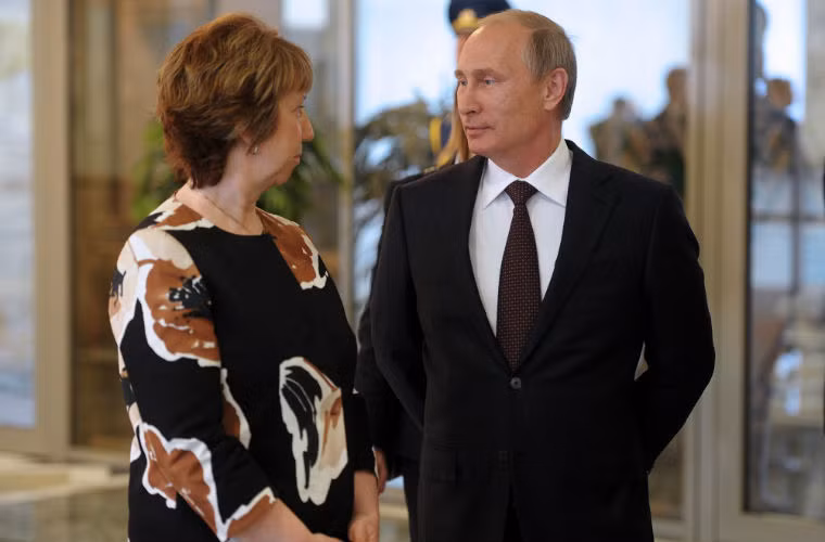Ông Putin gặp gỡ bà Catherine Ashton.