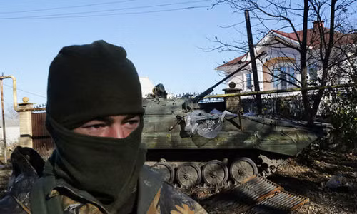 Binh sĩ Ukraine ở một căn cứ miền đông.