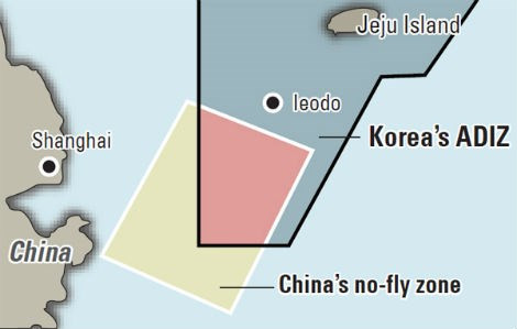 Vùng cấm bay (màu vàng) là nơi diễn ra tập trận Nga - Trung.