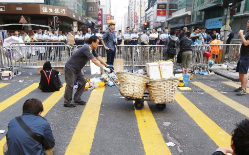 Người biểu tình ở Hồng Kông.