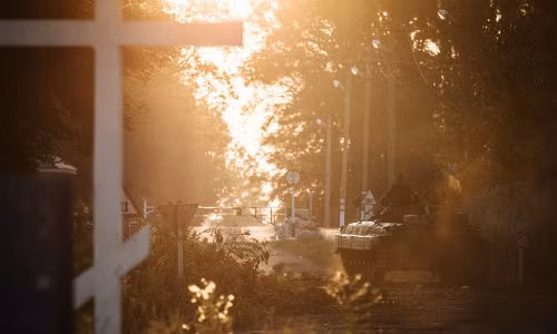 Xe tăng Ukraine ở miền đông.