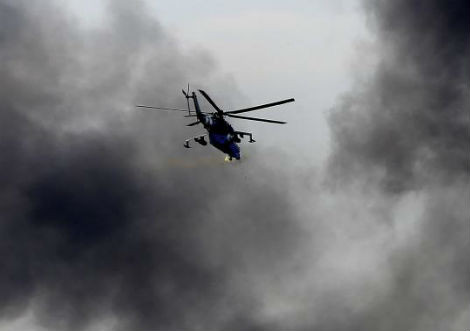 Trực thăng Ukraine trong chiến dịch sân bay quốc tế Donetsk.