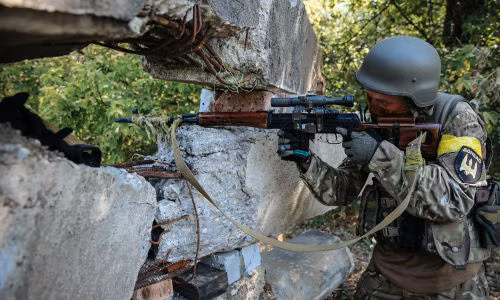 Binh sĩ Ukraine trong chiến dịch chống lại lực lượng ly khai ở miền đông nước này.