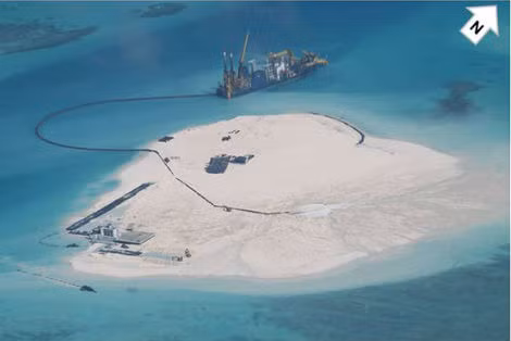 Trung Quốc cải tạo trái phép ở bãi Gạc Ma.