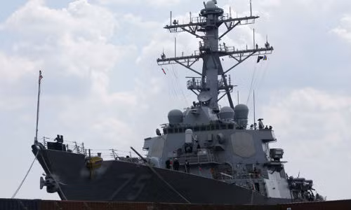 Tàu khu trục USS Donald Cook của Mỹ tại Biển Đen hồi tháng 7.