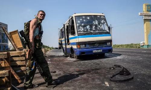 Chiến binh ly khai ở Donetsk.