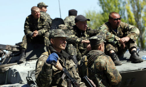 Quân đội Ukraine ở miền đông.