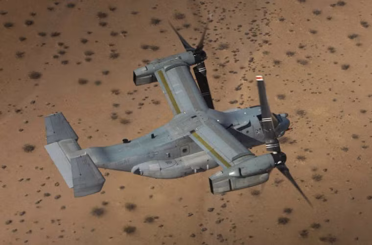 Cũng như bay ở độ cao và tốc độ giống như máy bay phản lực cánh quạt. V-22 có thể đạt tốc độ tối đa lên đến 509 km/h cũng như tốc độ hành trình 446 km/h. V-22 Osprey đạt độ cao tối đa 7.620 m.