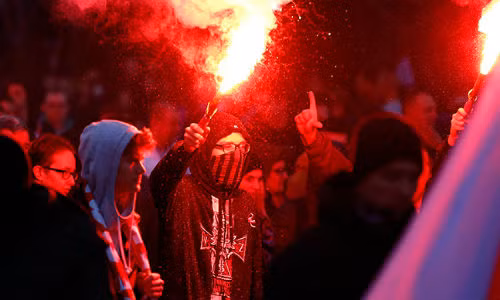 Người biểu tình Ba Lan.