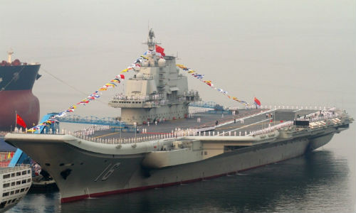 Tàu sân bay Liêu Ninh của Hải quân Trung Quốc.