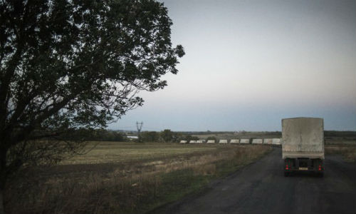 Đoàn xe Nga gửi sang Ukraine.