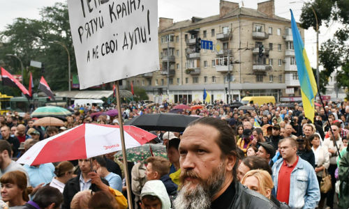 Người biểu tình ở Kiev.