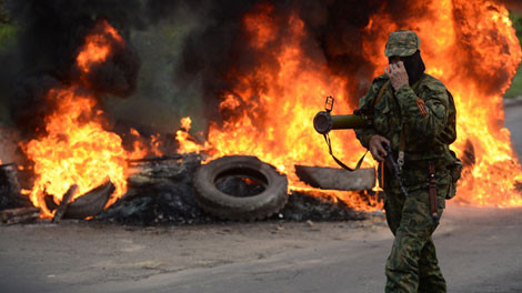 Thành viên lực lượng Tự vệ Slavyansk.