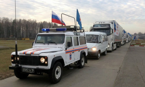 Đoàn xe cứu trợ Nga.