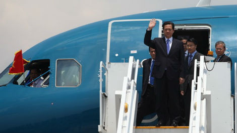 Thủ tướng Nguyễn Tấn Dũng trong chuyến thăm Philippines.