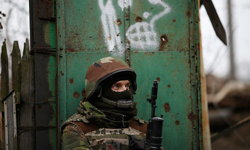 Binh sĩ tình nguyện Ukraine ở miền đông.