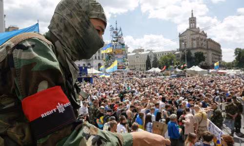 Thành viên Right Sector ở Ukraine.
