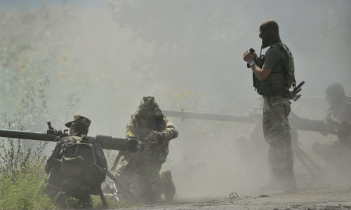 Binh sĩ Quân đội Ukraine ở miền đông.