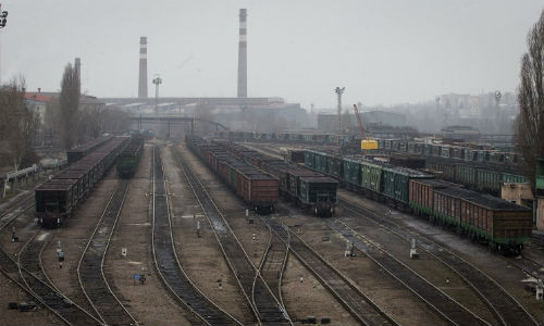 Các đường ray để vận chuyển than ở miền đông.