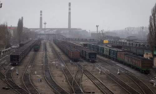 Các đường ray để vận chuyển than ở miền đông.