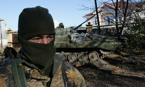 Quân nhân Ukraine ở miền đông.