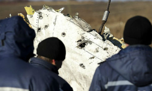 Mảnh vỡ của máy bay MH17.