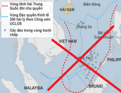 Yêu sách vô lý "đường 9 đoạn" của Trung Quốc.