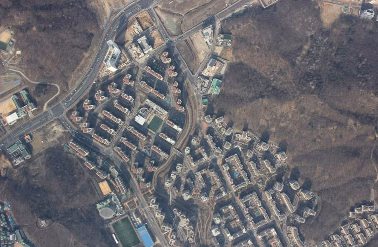 Một phần Seoul được máy bay không người lái chụp lại. Bức ảnh được thu lại từ máy bay không người lái được cho là của Triều Tiên rơi trong lãnh thổ Hàn Quốc.