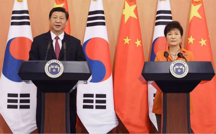 Ông Tập Cận Bình đến thăm Hàn Quốc.