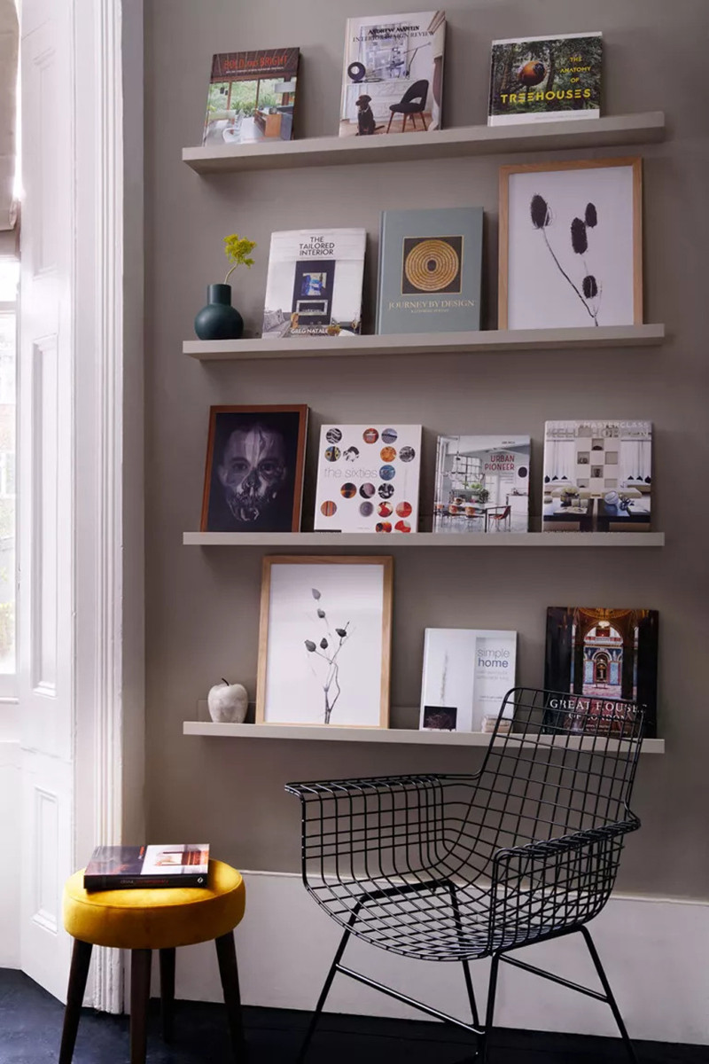 Ý tưởng thiết kế kệ sách hay ho để có thư viện nhỏ trong nhà - Hình 5 Y tuong thiet ke ke sach hay ho de co thu vien nho trong nha-Hinh-5