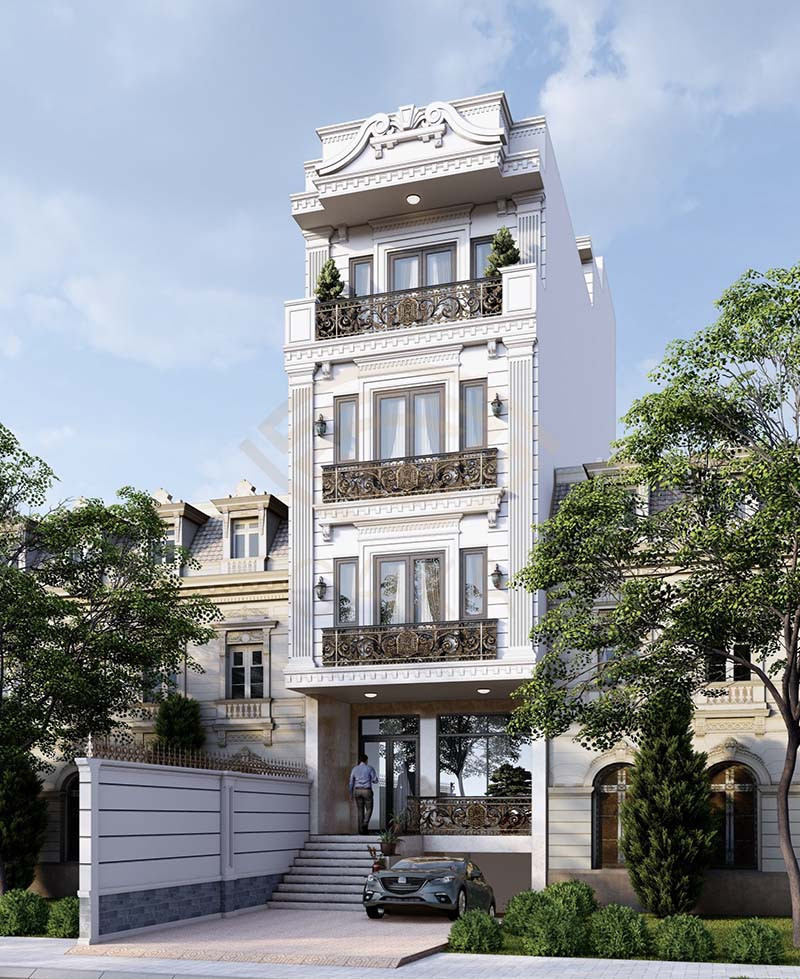 Mau nha pho tan co dien 4 tang sang trong, tien nghi-Hinh-4