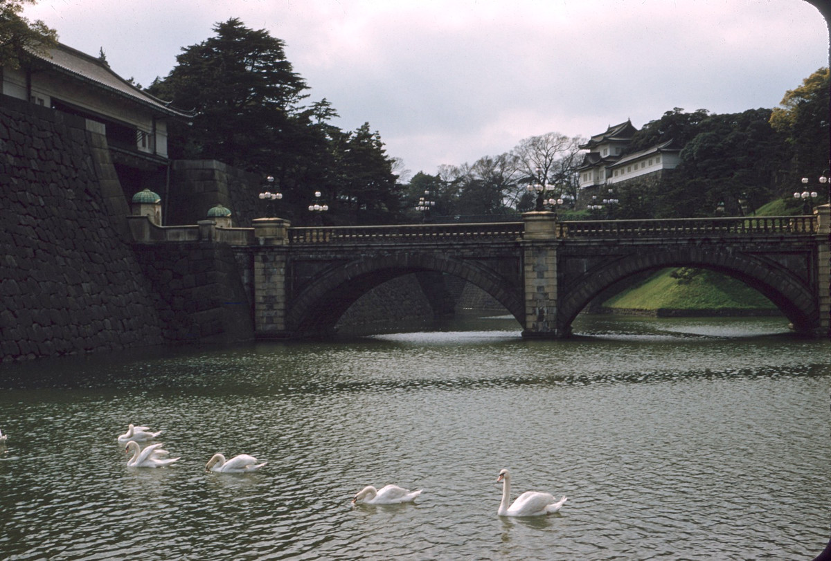 Cầu Nijubashi (Nhị Trọng Kiều), câu cầu nổi tiếng ở Hoàng cung Tokyo.