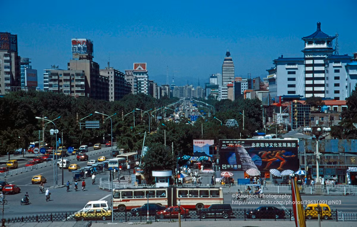 Một góc thành phố Bắc Kinh năm 1998. Ảnh: Gunter Hartnagel/ Flickr.