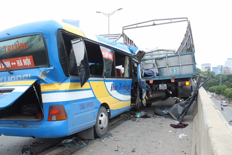 Hiện trường vụ tai nạn.