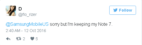 Phản hồi của một số người dùng kiên quyết "bám trụ" với Galaxy Note7