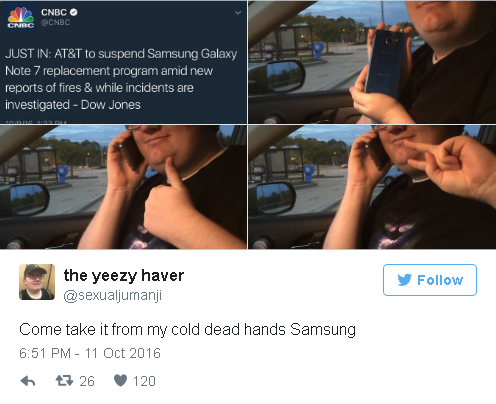 Samsung đã chính thức tuyên bố ngừng chương trình đổi mới Galaxy Note7 và thu hồi toàn bộ sản phẩm để đảm bảo sự an toàn của người dùng. Nhà sản xuất Hàn Quốc cũng triển khai chương trình hoàn tiền 100% cho những sản phẩm thu hồi kèm theo những ưu đãi đặc biệt.