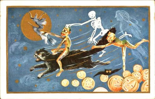 Các loại yêu ma cũng là hình ảnh xuất hiện khá phổ biến. Ảnh: Freeprintable-cards.com.