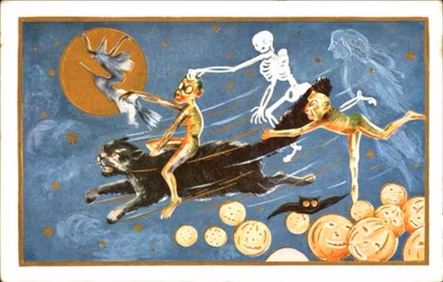 Các loại yêu ma cũng là hình ảnh xuất hiện khá phổ biến. Ảnh: Freeprintable-cards.com.