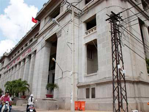 Ngân hàng Quốc gia (nay là Ngân hàng NN Việt Nam tại TP HCM) nơi cất giữ 16 tấn vàng năm 1975. Ảnh: Tuổi Trẻ.