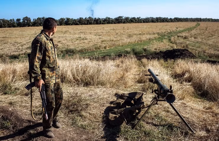 Dân quân tự vệ trong một cuộc giao tranh với Kiev.