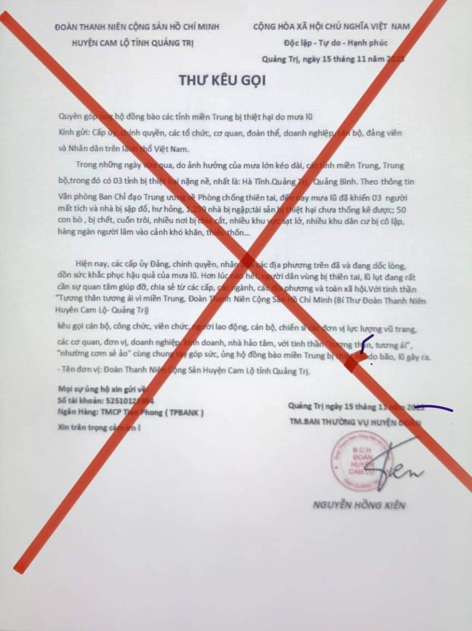 Dieu tra vu gia mao thu keu goi ung ho dong bao bi lu lut o mien Trung-Hinh-2