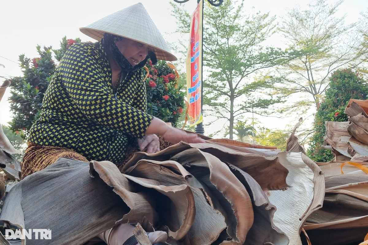 Theo bà Nguyễn Thị Vân (thương lái), mo cau được mua để làm chén đĩa. Mỗi mo cau chỉ làm được 2-3 sản phẩm tùy loại, nên khi mua phải kiểm tra, phân loại kỹ. Tùy vào chất lượng, độ lớn mà giá thu mua dao động từ 500 đồng đến 1.000 đồng/chiếc. Mỗi phiên chợ có thể mua được khoảng 1.000 mo cau các loại. "Loại mo to, trắng, không có vết ố vàng được mua với giá 1.000 đồng/chiếc. Loại nhỏ hơn có giá 2.000 đồng/3 chiếc, loại xấu nhất có giá 500 đồng/chiếc", bà Nguyễn Thị Vân chia sẻ.