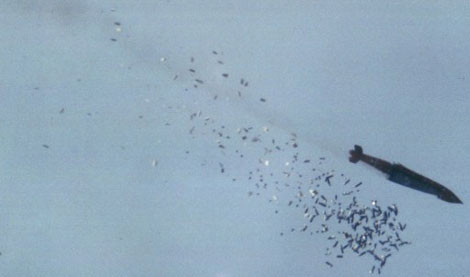 Bom liệng thông minh AGM-154 - "nguyên mẫu" của Wanchien của khi nổ bung ra những quả bom con.