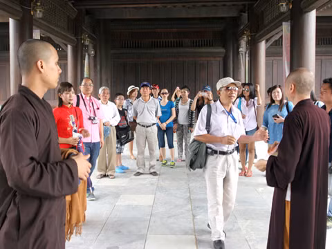 Đoàn du khách Thái Lan có mặt tại chùa Bái Đính từ ngày 4/5.