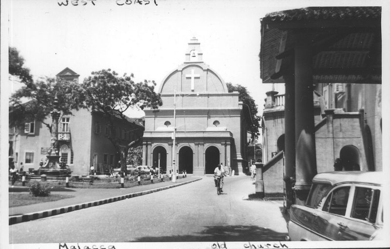 Nhà thờ ở khu phố cổ Malacca đầu thập niên 1960.