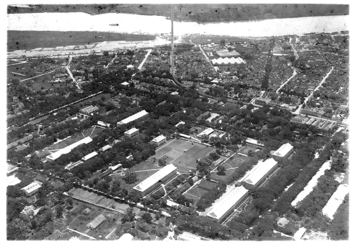 Khu vực Đông Bắc thành Hà Nội cũ và sông Hồng.